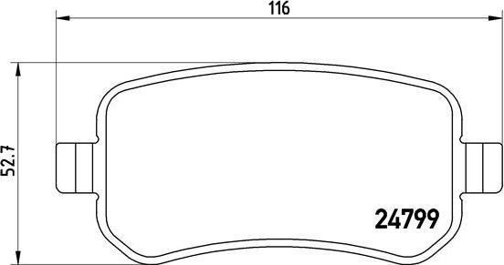 Brembo P 24 080 - Əyləc altlığı dəsti, əyləc diski furqanavto.az