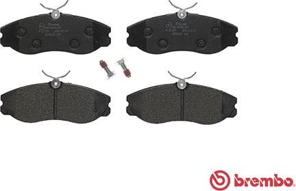 Brembo P 24 039 - Əyləc altlığı dəsti, əyləc diski furqanavto.az