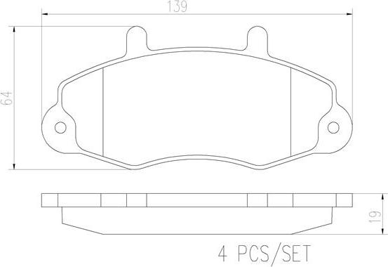 Brembo P24032N - Əyləc altlığı dəsti, əyləc diski furqanavto.az