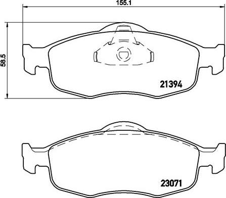 Brembo P 24 037 - Əyləc altlığı dəsti, əyləc diski furqanavto.az