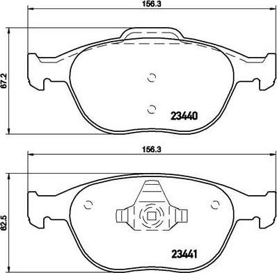 Brembo P 24 071 - Əyləc altlığı dəsti, əyləc diski furqanavto.az