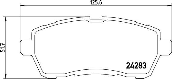 Brembo P 24 072 - Əyləc altlığı dəsti, əyləc diski furqanavto.az