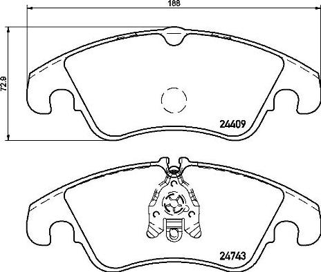 Brembo P 24 161 - Əyləc altlığı dəsti, əyləc diski furqanavto.az