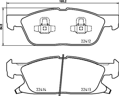 Brembo P 24 188 - Əyləc altlığı dəsti, əyləc diski furqanavto.az