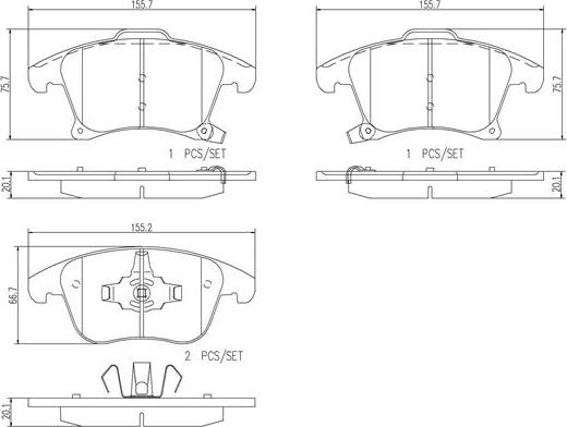 Brembo P24173N - Əyləc altlığı dəsti, əyləc diski furqanavto.az