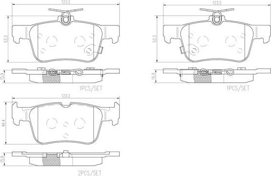 Brembo P24201N - Əyləc altlığı dəsti, əyləc diski furqanavto.az