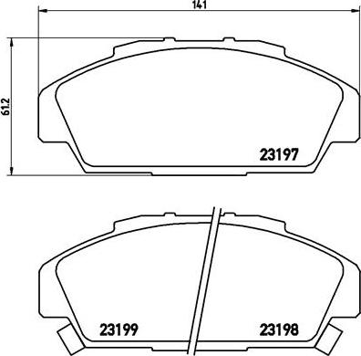 Brembo P 28 041 - Əyləc altlığı dəsti, əyləc diski furqanavto.az