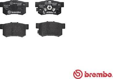 Brembo P 28 061 - Əyləc altlığı dəsti, əyləc diski furqanavto.az