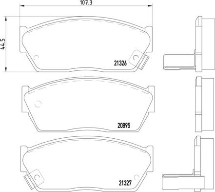 Brembo P 28 004 - Əyləc altlığı dəsti, əyləc diski furqanavto.az