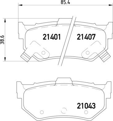 Brembo P 28 007 - Əyləc altlığı dəsti, əyləc diski furqanavto.az