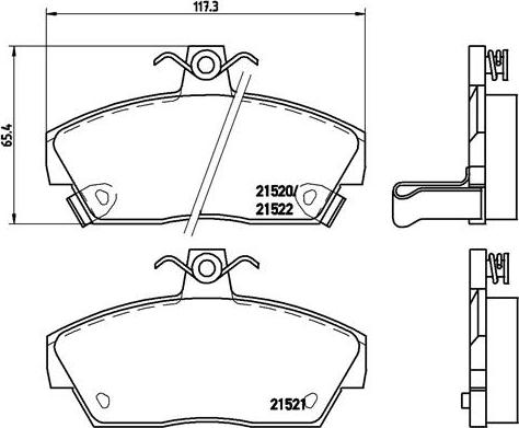 Brembo P 28 019 - Əyləc altlığı dəsti, əyləc diski furqanavto.az