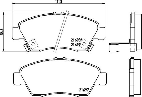 Brembo P 28 024 - Əyləc altlığı dəsti, əyləc diski furqanavto.az