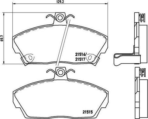 Brembo P 28 020 - Əyləc altlığı dəsti, əyləc diski furqanavto.az