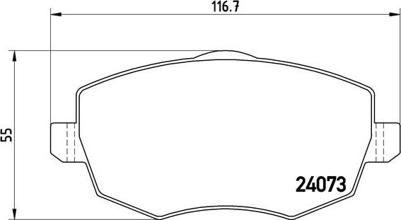 Brembo P 23 094 - Əyləc altlığı dəsti, əyləc diski furqanavto.az