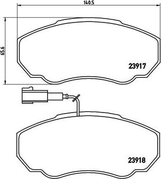 Brembo P 23 091 - Əyləc altlığı dəsti, əyləc diski furqanavto.az