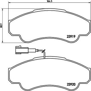 Brembo P 23 092 - Əyləc altlığı dəsti, əyləc diski furqanavto.az