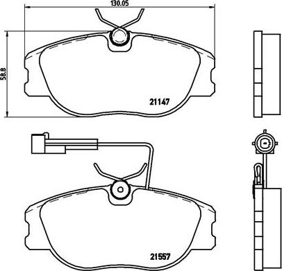 Brembo P 23 043 - Əyləc altlığı dəsti, əyləc diski furqanavto.az