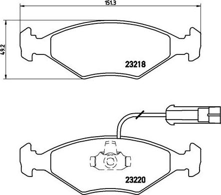 Brembo P 23 056 - Əyləc altlığı dəsti, əyləc diski furqanavto.az