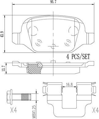 Brembo P23064N - Əyləc altlığı dəsti, əyləc diski furqanavto.az