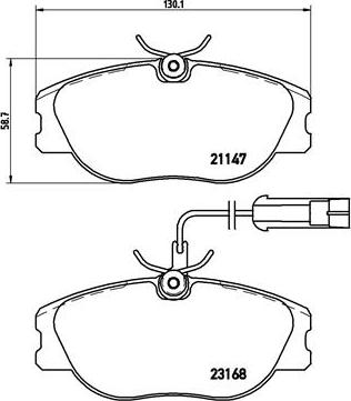 Brembo P 23 066 - Əyləc altlığı dəsti, əyləc diski furqanavto.az