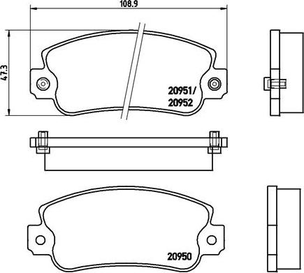 Brembo P 23 013 - Əyləc altlığı dəsti, əyləc diski www.furqanavto.az