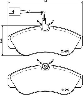 Brembo P 23 084 - Əyləc altlığı dəsti, əyləc diski furqanavto.az