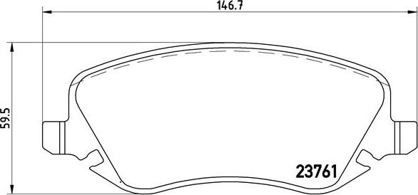 Brembo P 23 088 - Əyləc altlığı dəsti, əyləc diski furqanavto.az