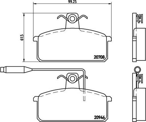 Brembo P 23 024 - Əyləc altlığı dəsti, əyləc diski furqanavto.az