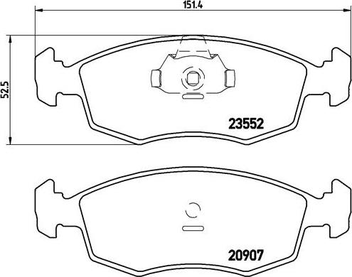 Brembo P 23 079 - Əyləc altlığı dəsti, əyləc diski furqanavto.az