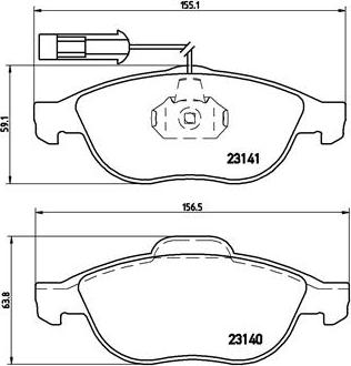 Brembo P 23 075 - Əyləc altlığı dəsti, əyləc diski furqanavto.az