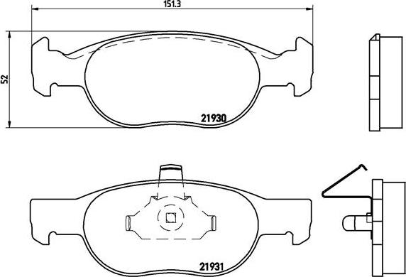 Brembo P 23 073 - Əyləc altlığı dəsti, əyləc diski furqanavto.az