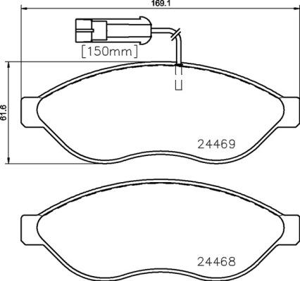 Brembo P 23 144 - Əyləc altlığı dəsti, əyləc diski furqanavto.az