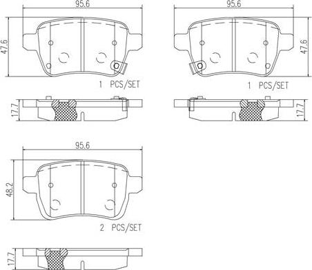 Brembo P23156N - Əyləc altlığı dəsti, əyləc diski furqanavto.az