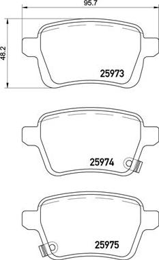 Brembo P 23 156 - Əyləc altlığı dəsti, əyləc diski furqanavto.az