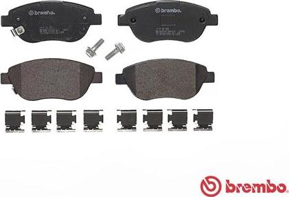 Brembo P 23 153 - Əyləc altlığı dəsti, əyləc diski furqanavto.az