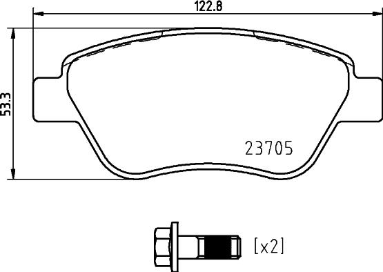 Brembo P 23 169 - Əyləc altlığı dəsti, əyləc diski furqanavto.az