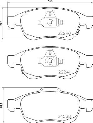 Brembo P 23 165X - Əyləc altlığı dəsti, əyləc diski furqanavto.az