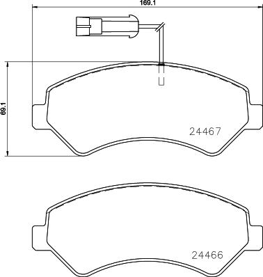 Brembo P 23 161 - Əyləc altlığı dəsti, əyləc diski furqanavto.az