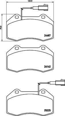 Brembo P 23 162 - Əyləc altlığı dəsti, əyləc diski furqanavto.az