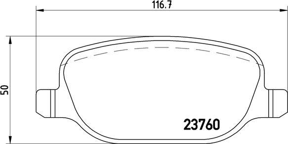 Brembo P 23 109 - Əyləc altlığı dəsti, əyləc diski furqanavto.az