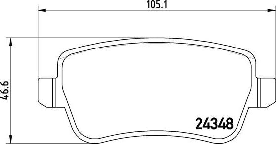 Brembo P 23 102 - Əyləc altlığı dəsti, əyləc diski furqanavto.az