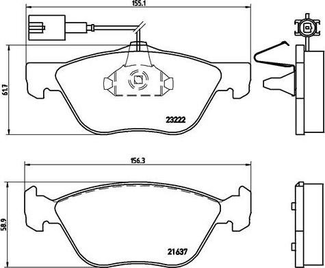 Brembo P 23 116 - Əyləc altlığı dəsti, əyləc diski furqanavto.az