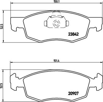 Brembo P 23 118 - Əyləc altlığı dəsti, əyləc diski furqanavto.az