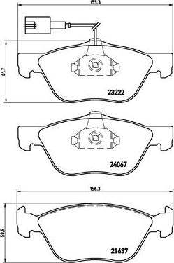 Brembo P 23 112 - Əyləc altlığı dəsti, əyləc diski furqanavto.az