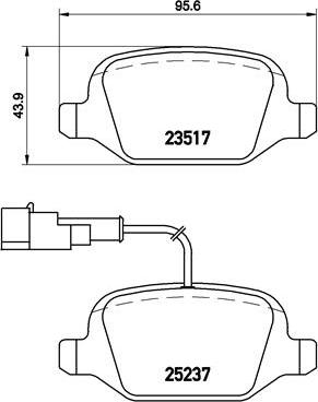 Brembo P 23 131 - Əyləc altlığı dəsti, əyləc diski furqanavto.az