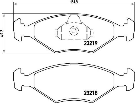 Brembo P 23 124 - Əyləc altlığı dəsti, əyləc diski furqanavto.az