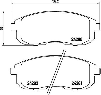 Brembo P 23 126 - Əyləc altlığı dəsti, əyləc diski furqanavto.az