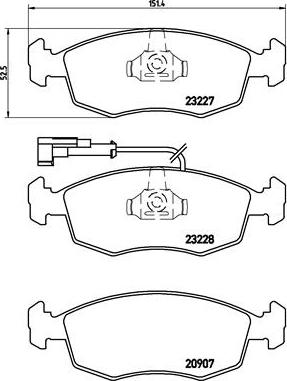 Brembo P 23 121 - Əyləc altlığı dəsti, əyləc diski furqanavto.az