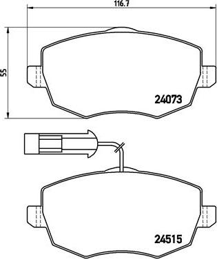 Brembo P 23 128 - Əyləc altlığı dəsti, əyləc diski furqanavto.az