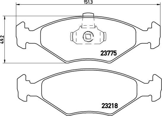 Brembo P 23 123 - Əyləc altlığı dəsti, əyləc diski furqanavto.az